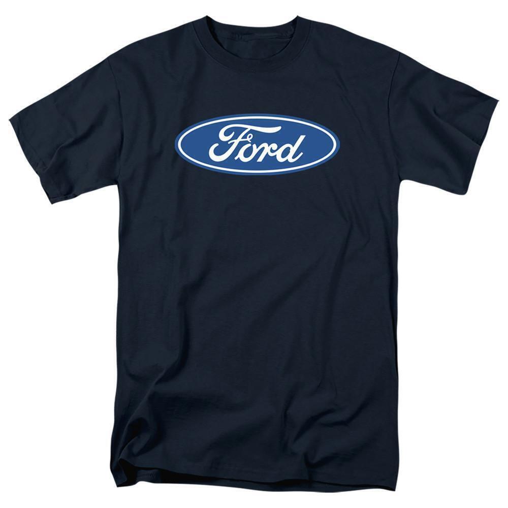 Ford Dimensional Logo Adult 181 T Shirt Navy